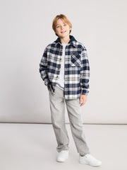 LCW Kids Hooded Plaid Boys Shirt