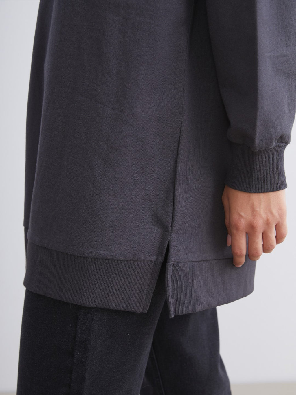 LCW Modest Crew Neck Printed Women Sweatshirt Tunic