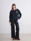 Xside Navy Blue California Embroidered Women Thick Sweatpants