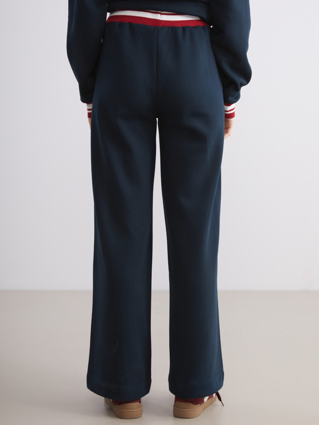 Xside Navy Blue California Embroidered Women Thick Sweatpants