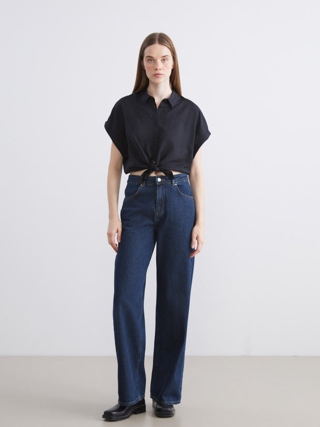 Xside Blue Wideleg Women Jeans Hover Image