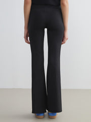 Xside Black Elastic Waist Flared Leg Women Leggings