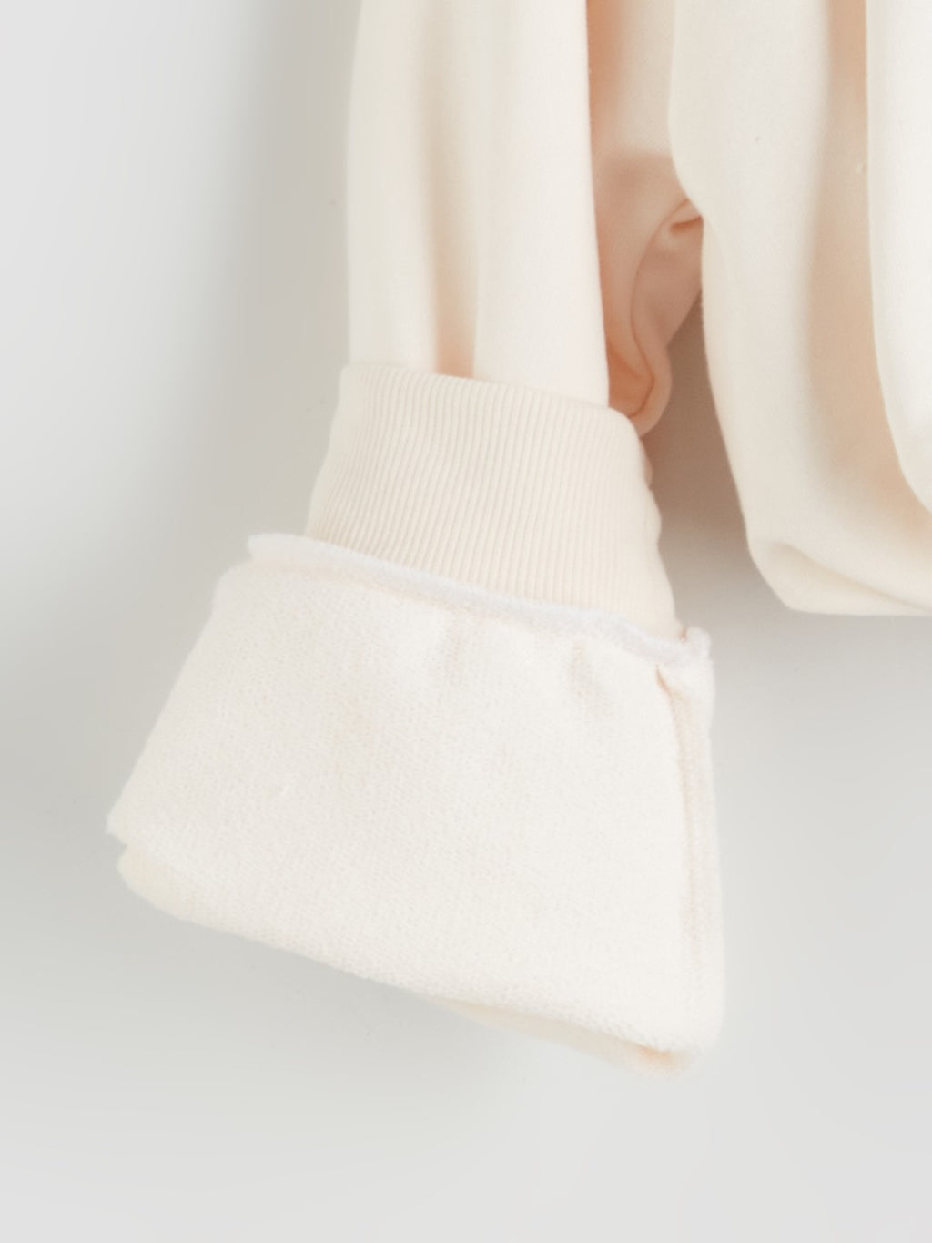 LCW Kids Ecru Crew Neck Basic Girls Sweatshirt