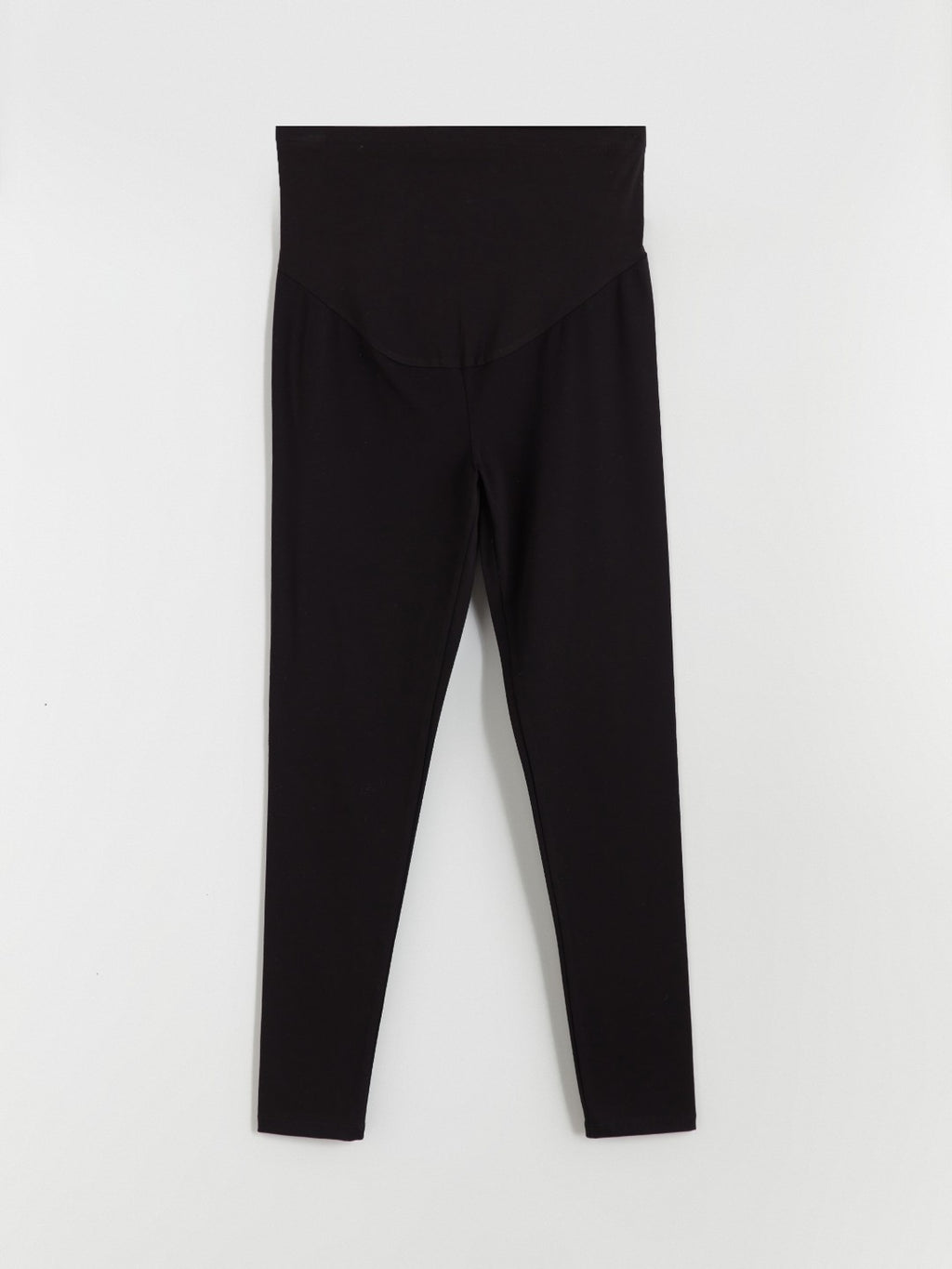 LCW Maternity Black Elastic Waistband And Abdominal Panel Maternity Leggings