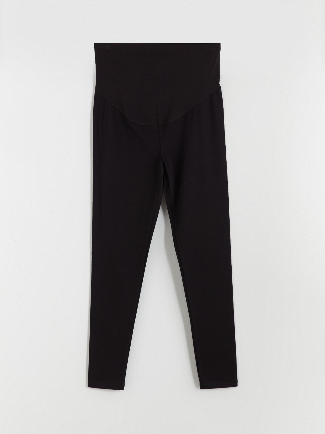 LCW Maternity Black Elastic Waistband And Abdominal Panel Maternity Leggings