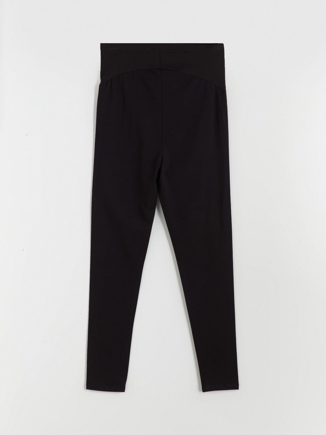 LCW Maternity Black Elastic Waistband And Abdominal Panel Maternity Leggings