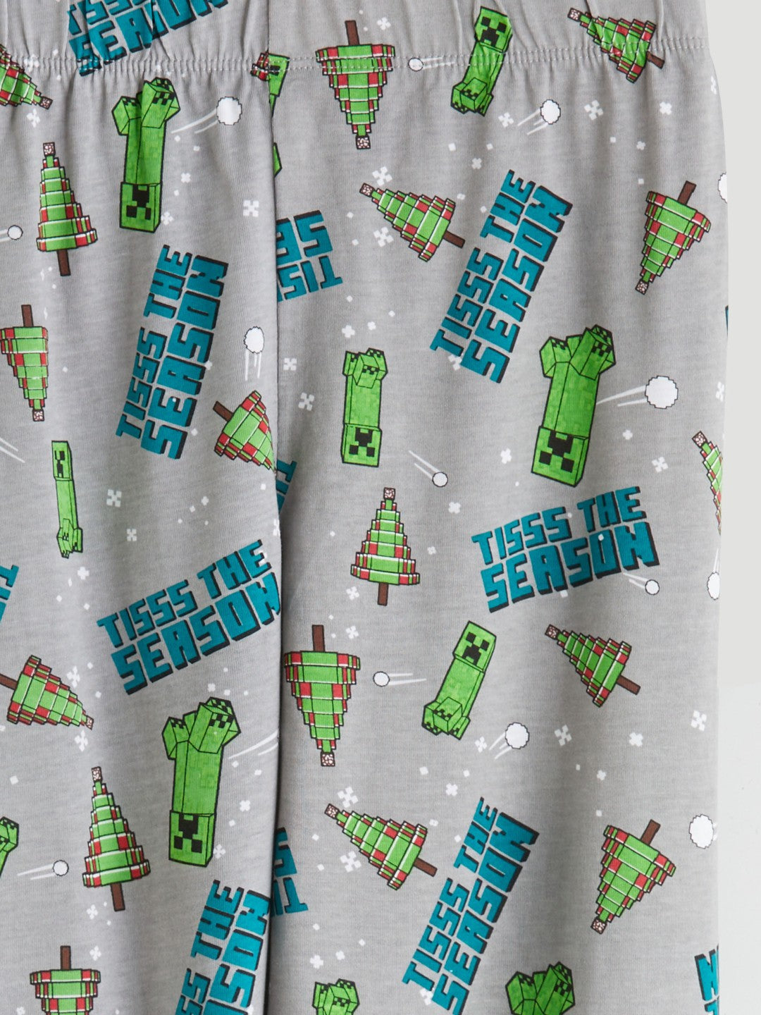 LCW Kids Crew Neck Minecraft Printed Boys Pyjama Set