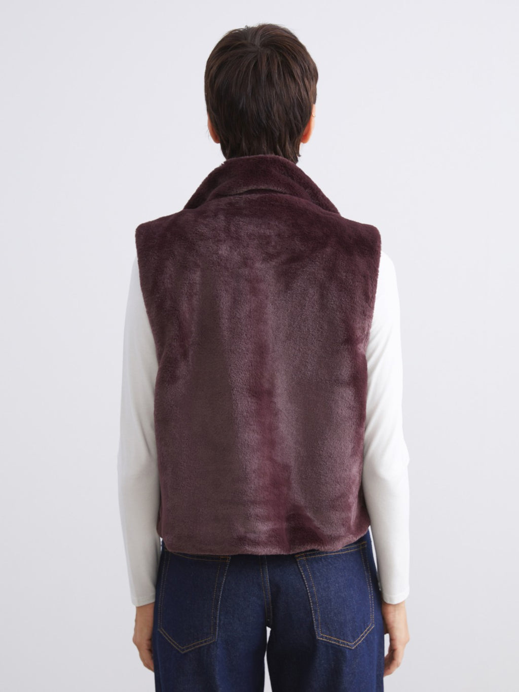 LCW Vision Stand Collar Women Fur Vest