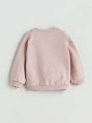 LCW Kids Pink Floral Patterned Girls Sweatshirt