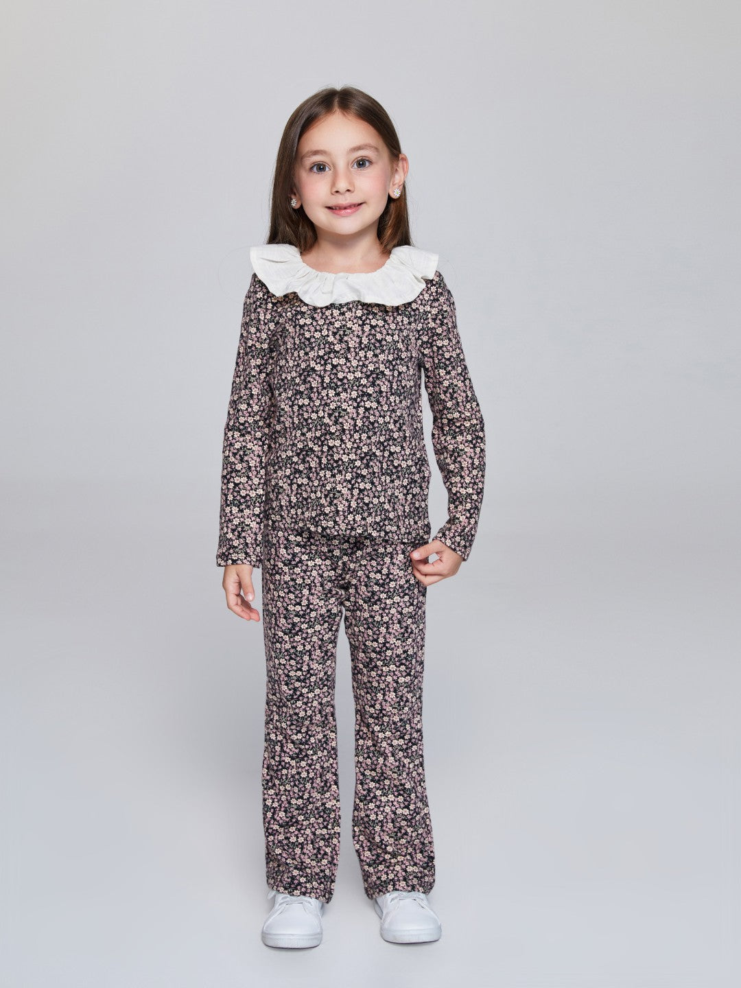 LCW Kids Pink Elastic Waist Bell-Bottomed Girls Leggings