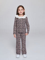 LCW Kids Pink Elastic Waist Bell-Bottomed Girls Leggings