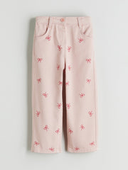 LCW Kids Pink Elastic Waist Girls Trousers