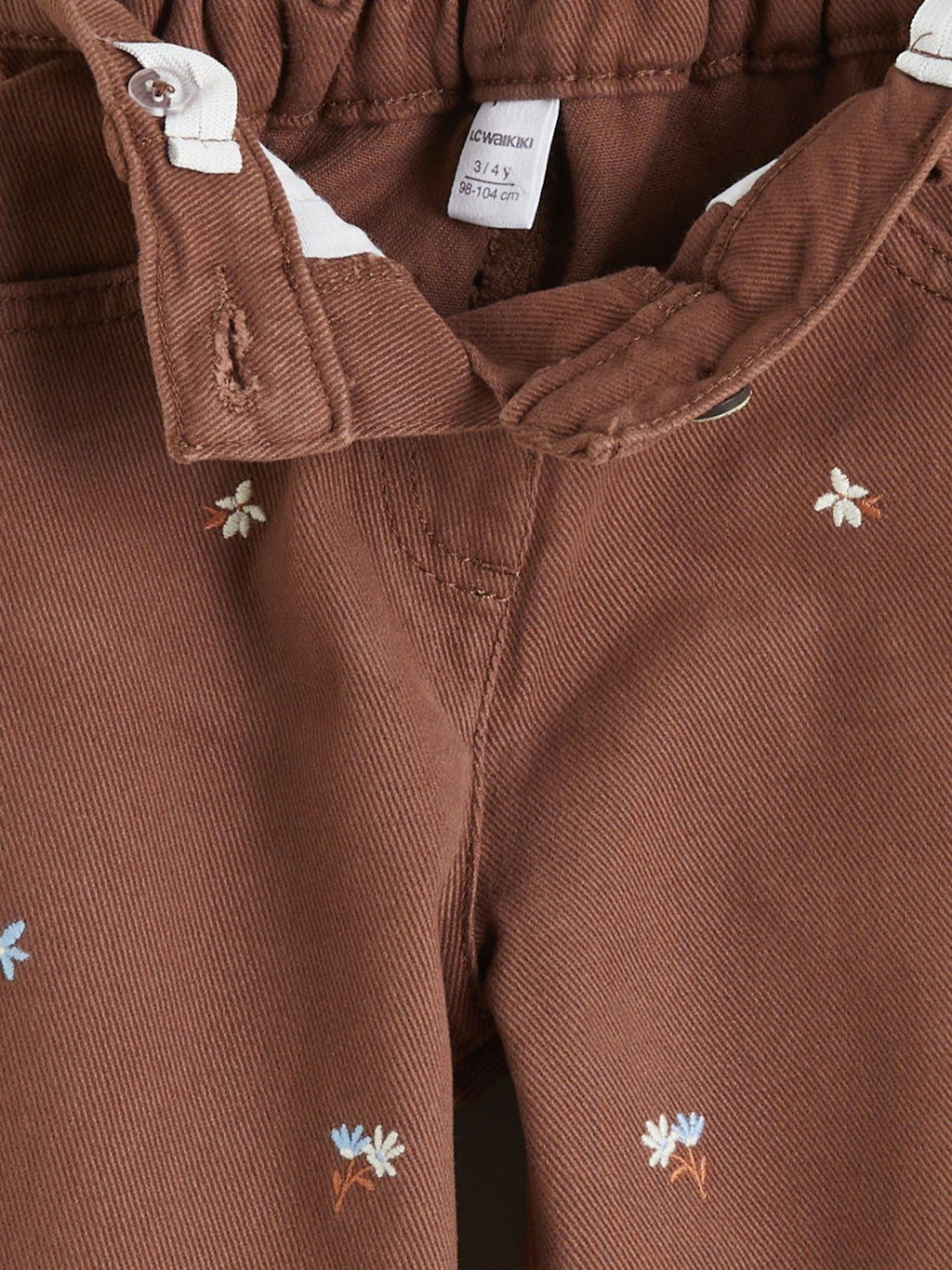 LCW Kids Pink Elastic Waist Girls Trousers