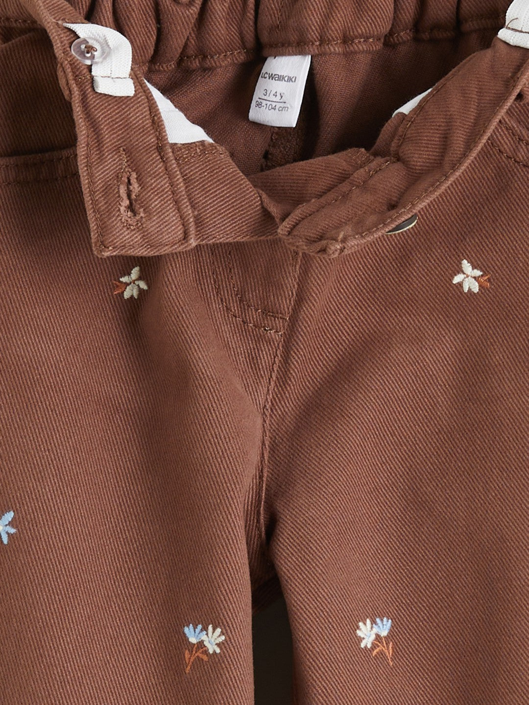 LCW Kids Pink Elastic Waist Girls Trousers