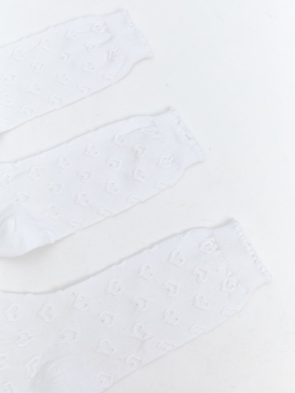 LCW Eco White Patterned Girls Ankle Socks 3-Pack