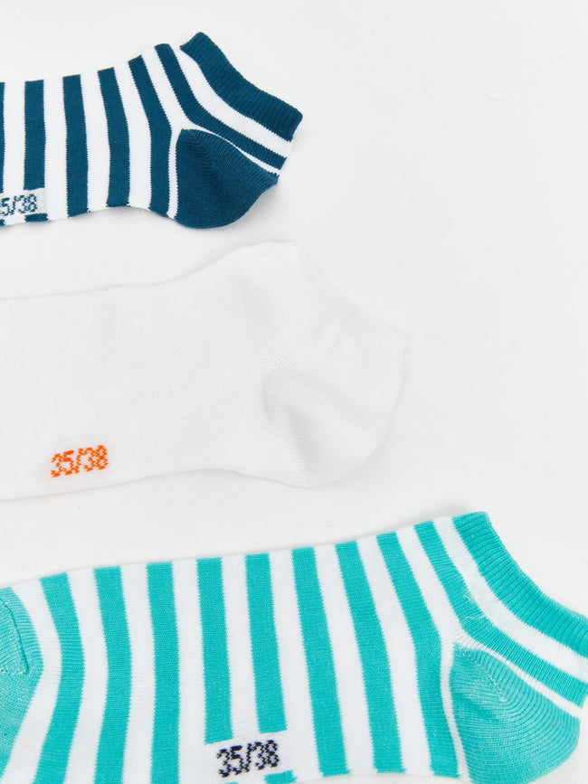 LCW Eco Black Striped Boys Ankle Socks 5-Pack Main Image