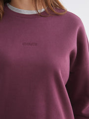 LCW Vision Embroidered Oversize Women Thick Sweatshirt