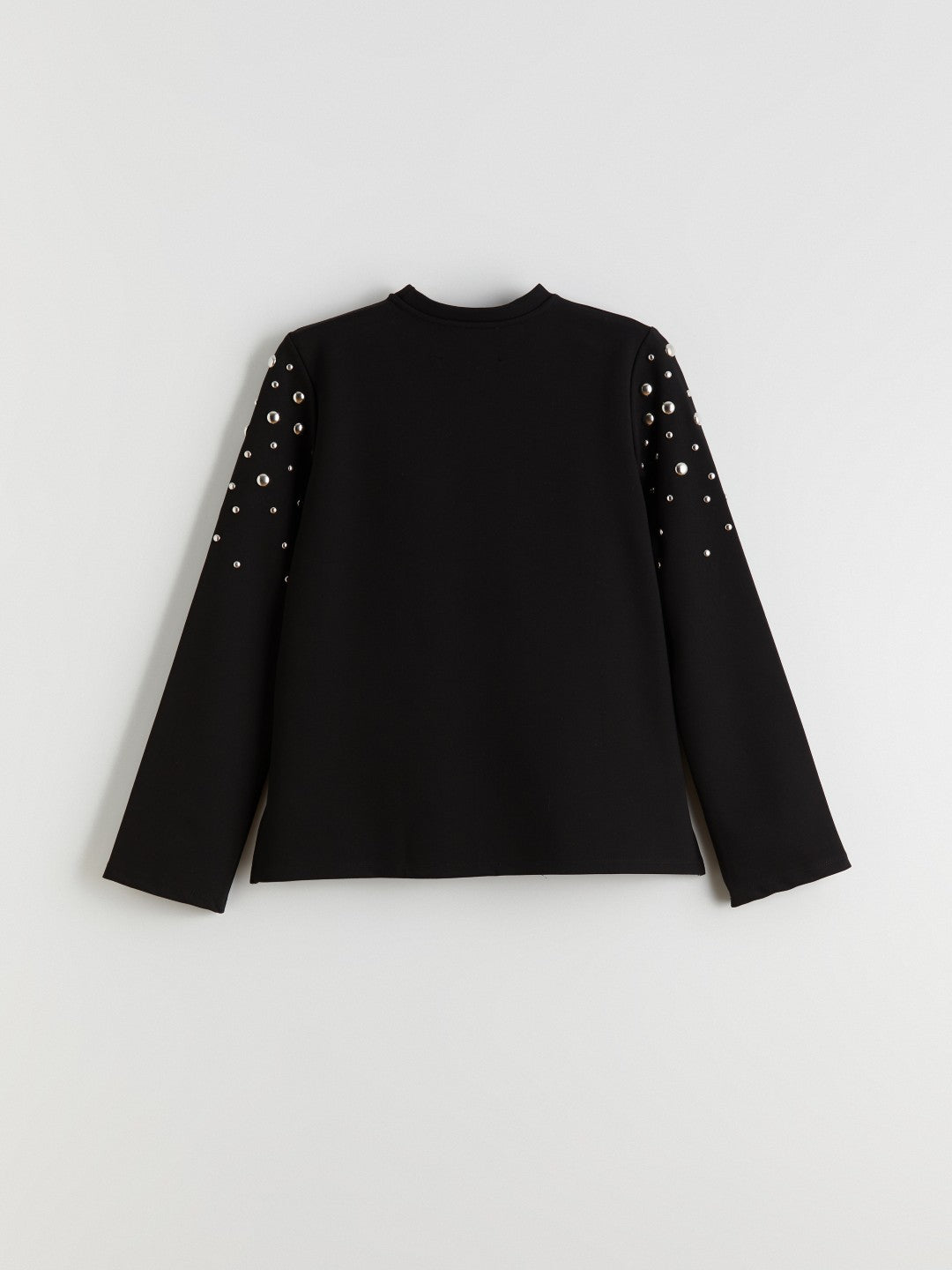 Raşit Bağzibağli X Lc Waikiki Black Stand Collar Metal Applique Women Sweatshirt Tunic