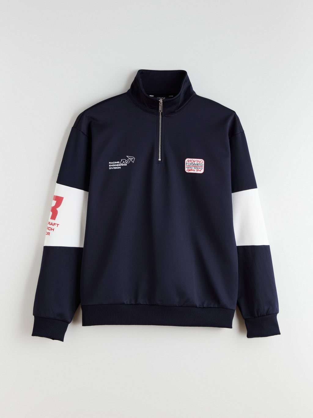 Xside Funnel Neck Printed Men Sweatshirt