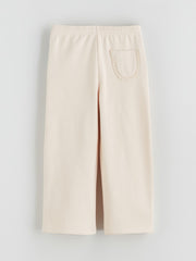 LCW Kids Beige Elastic Waist Basic Girls Tracksuit Bottoms