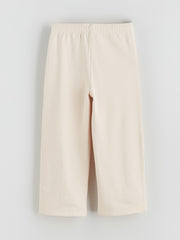 LCW Kids Beige Elastic Waist Basic Girls Tracksuit Bottoms