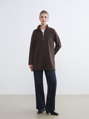 LCW Modest Funnel Neck Women Sweatshirt Tunic
