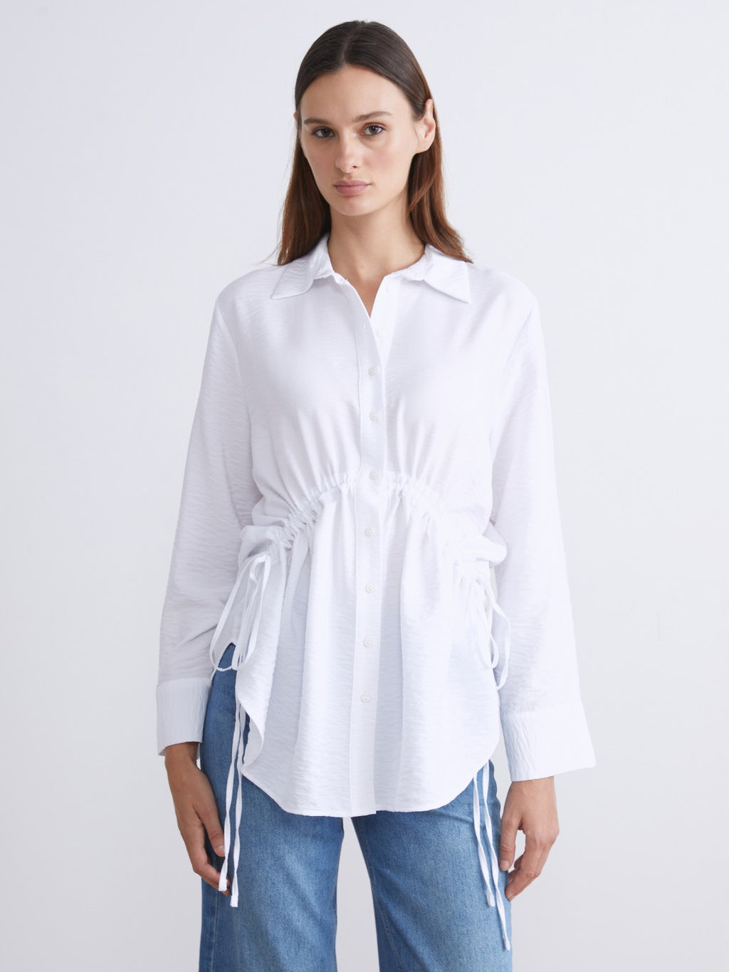 LCW Classic Women Shirt Tunic With Tie Detail
