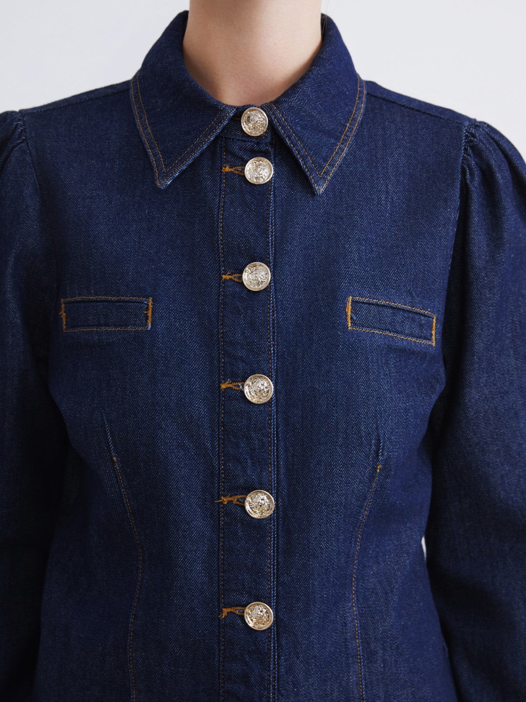 Raşit Bağzibağli X Lc Waikiki Indigo Shirt Collar Women Jean Jacket