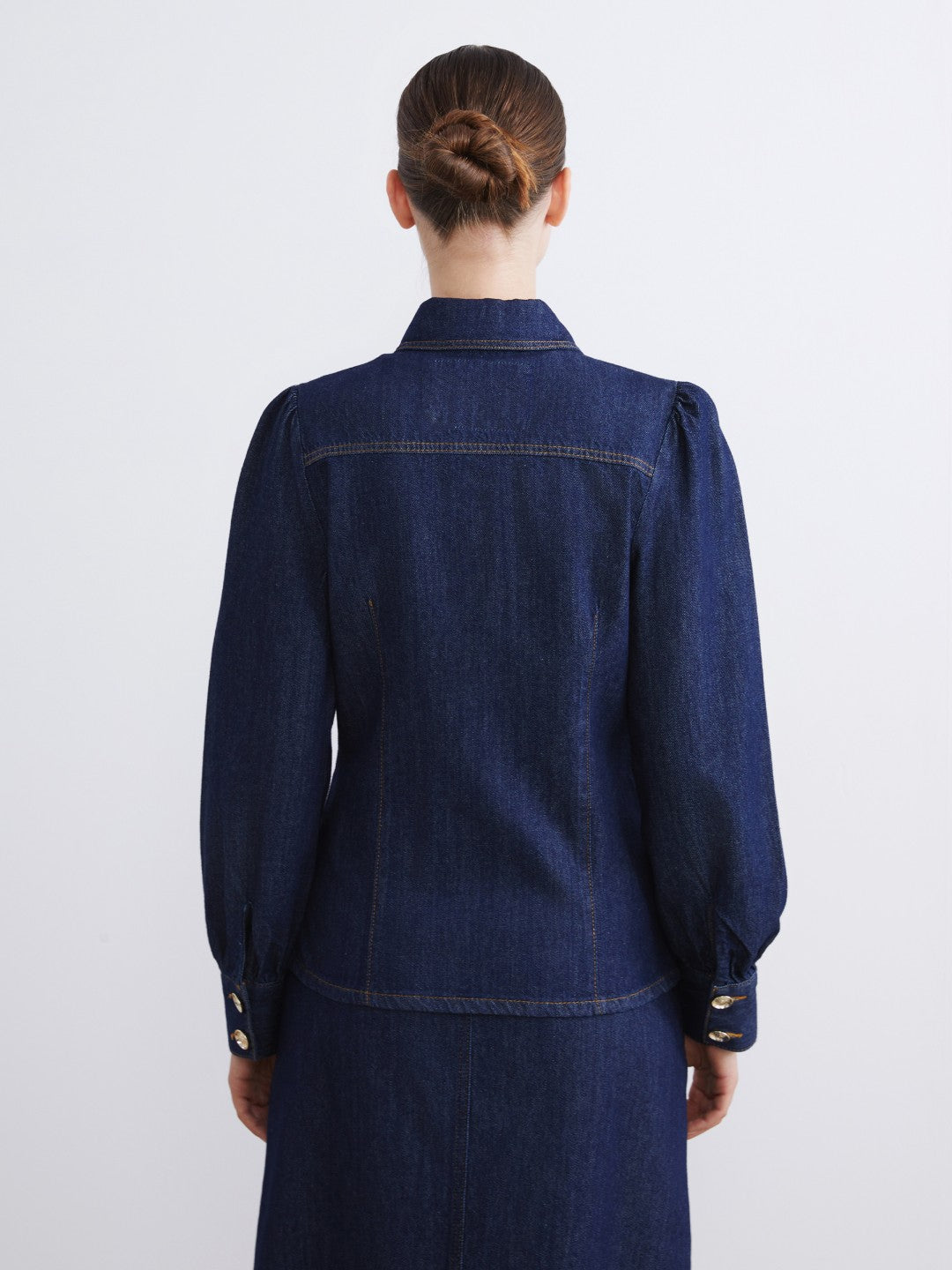 Raşit Bağzibağli X Lc Waikiki Indigo Shirt Collar Women Jean Jacket