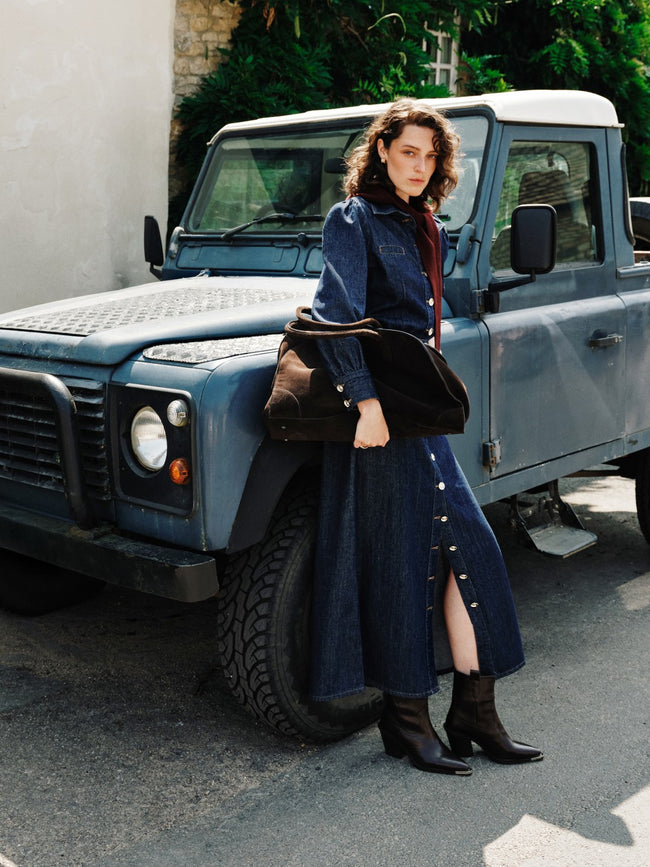 Raşit Bağzibağli X Lc Waikiki Indigo Standard Fit A-Cut Jean Skirt Main Image