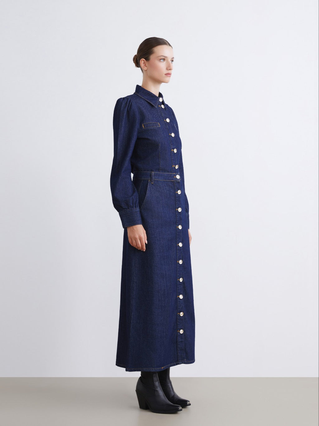 Raşit Bağzibağli X Lc Waikiki Indigo Standard Fit A-Cut Jean Skirt