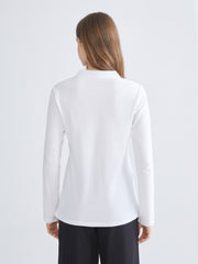 Xside White Polo Neck Pique Women T-Shirt