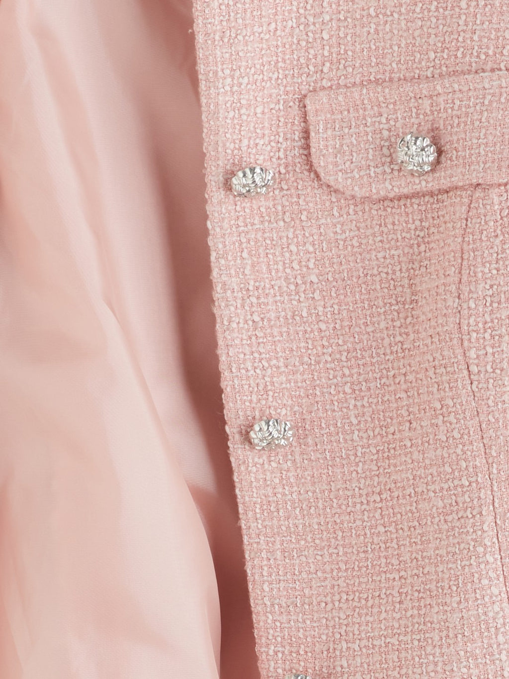 LCW Classic Pink Crew Neck Women Tweed Vest