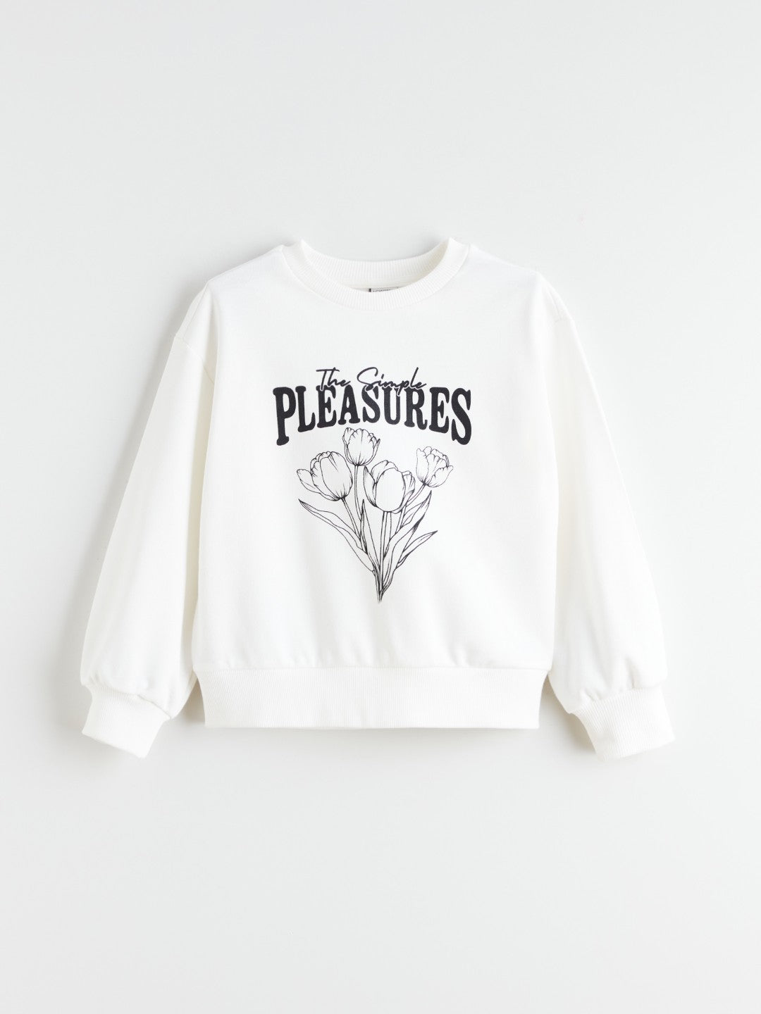 LCW Kids Crew Neck Printed Girls Sweatshirt