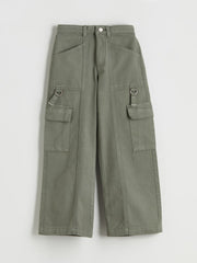 LCW Kids Girl Khaki Cargo Trousers