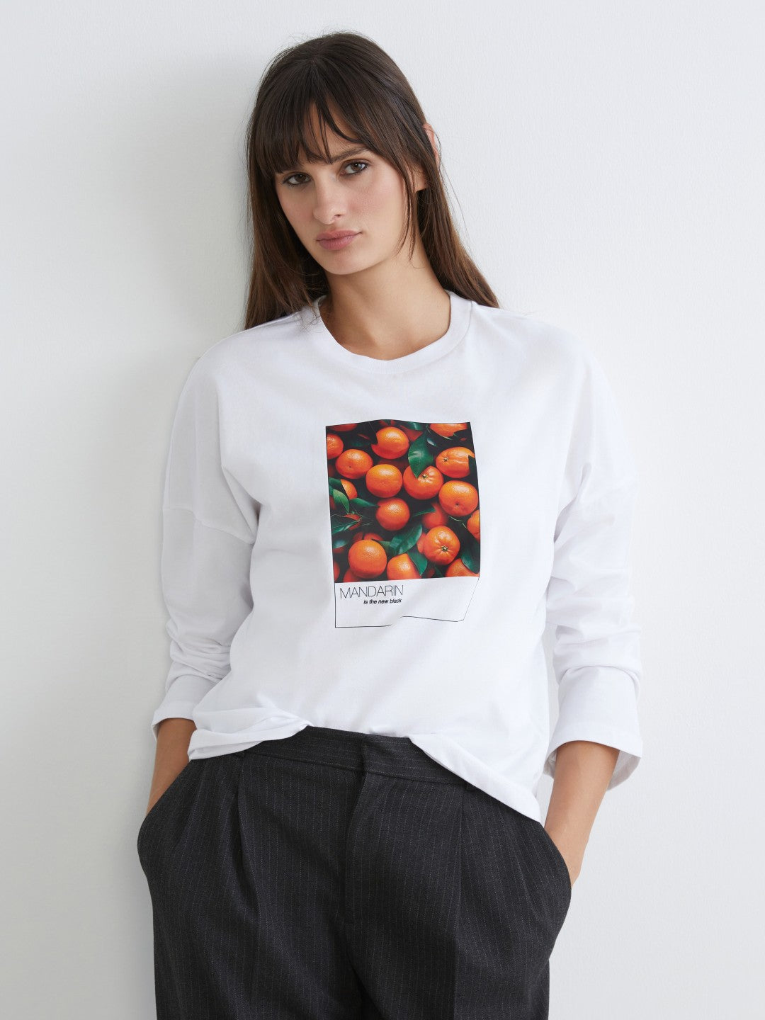 LCW Vision Crew Neck Printed Oversize Women T-Shirt