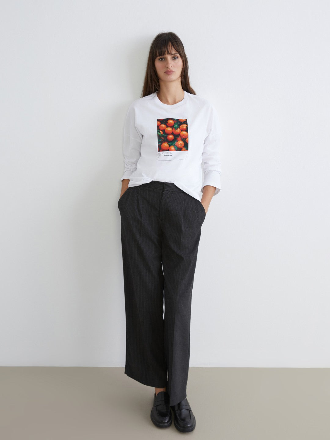 LCW Vision Crew Neck Printed Oversize Women T-Shirt