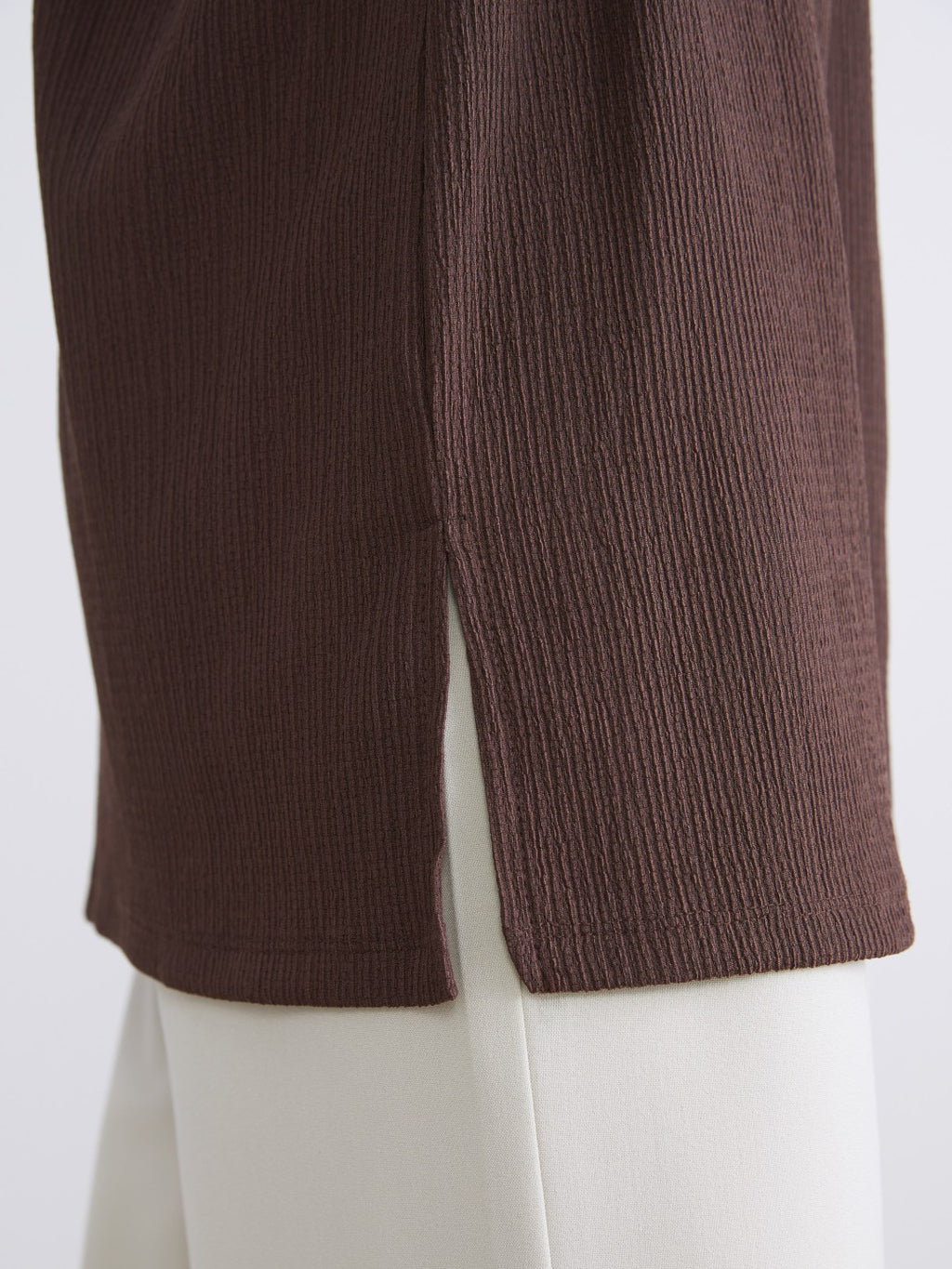 LCW Basic Crew Neck Frilled Women Tunic