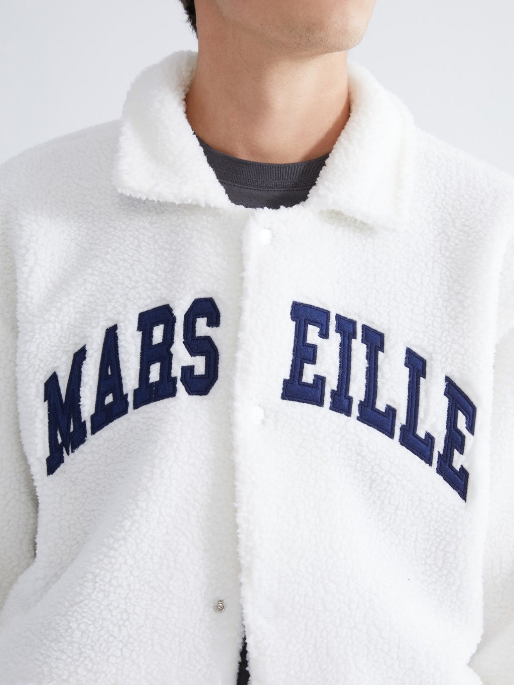 Xside Standard Fit Polo Neck Plush Men Cardigan