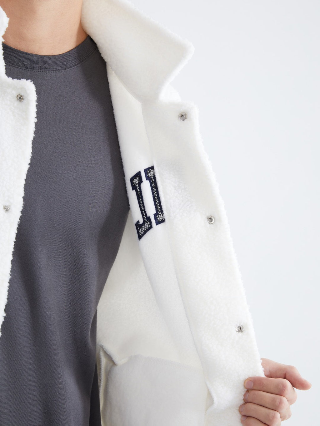 Xside Standard Fit Polo Neck Plush Men Cardigan