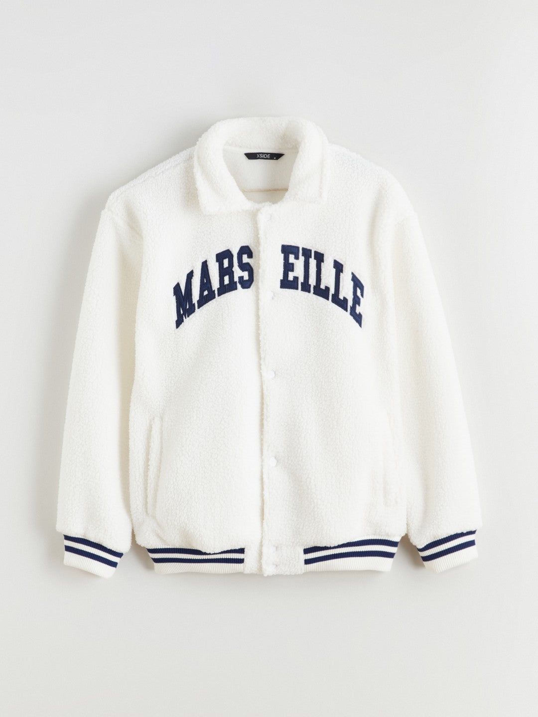 Xside Standard Fit Polo Neck Plush Men Cardigan