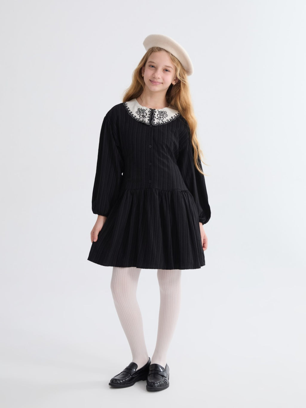 LCW Kids Peter Pan Collar Girls Dress