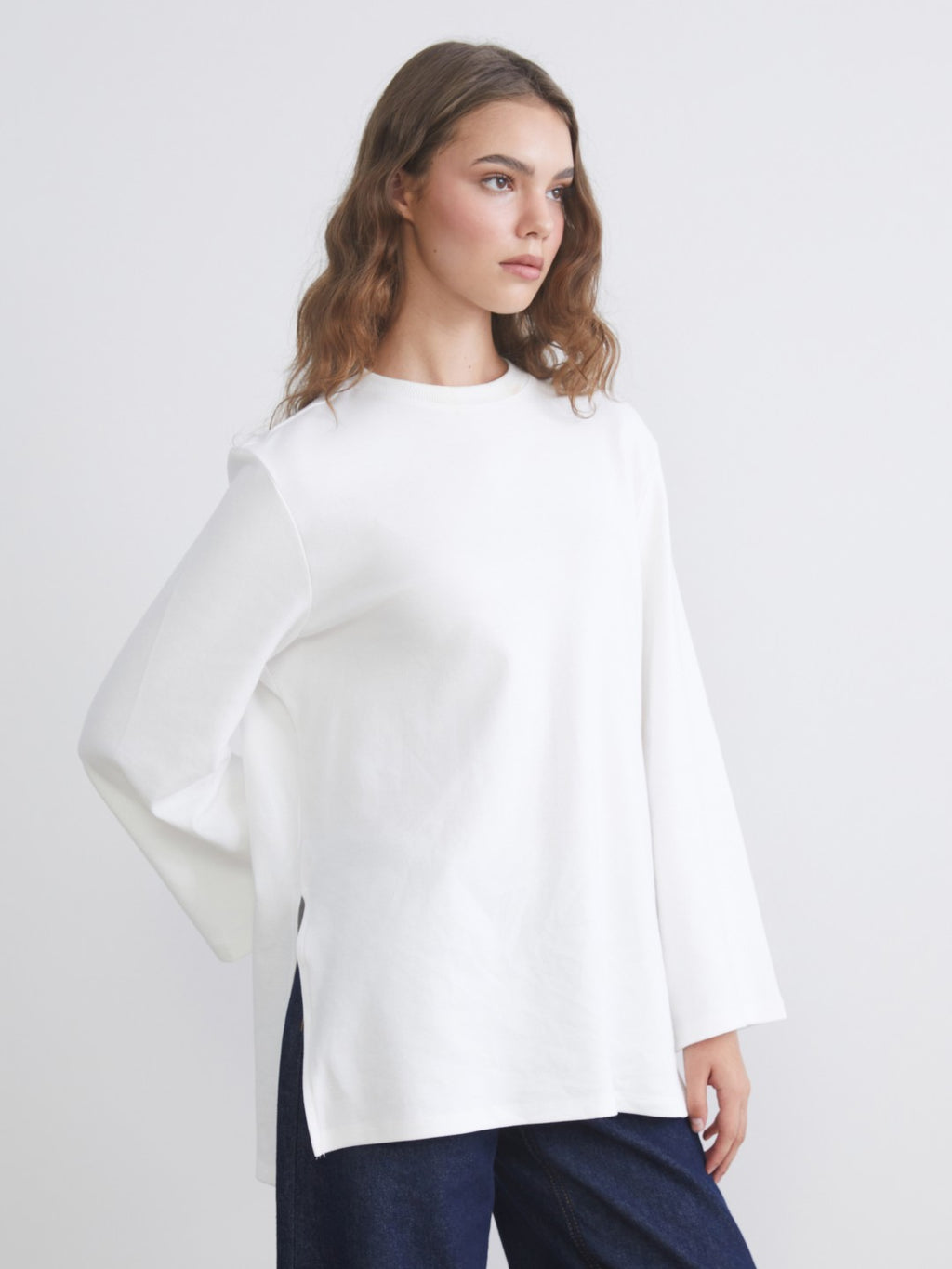 LCW Modest Crew Neck Oversize Women Tunic