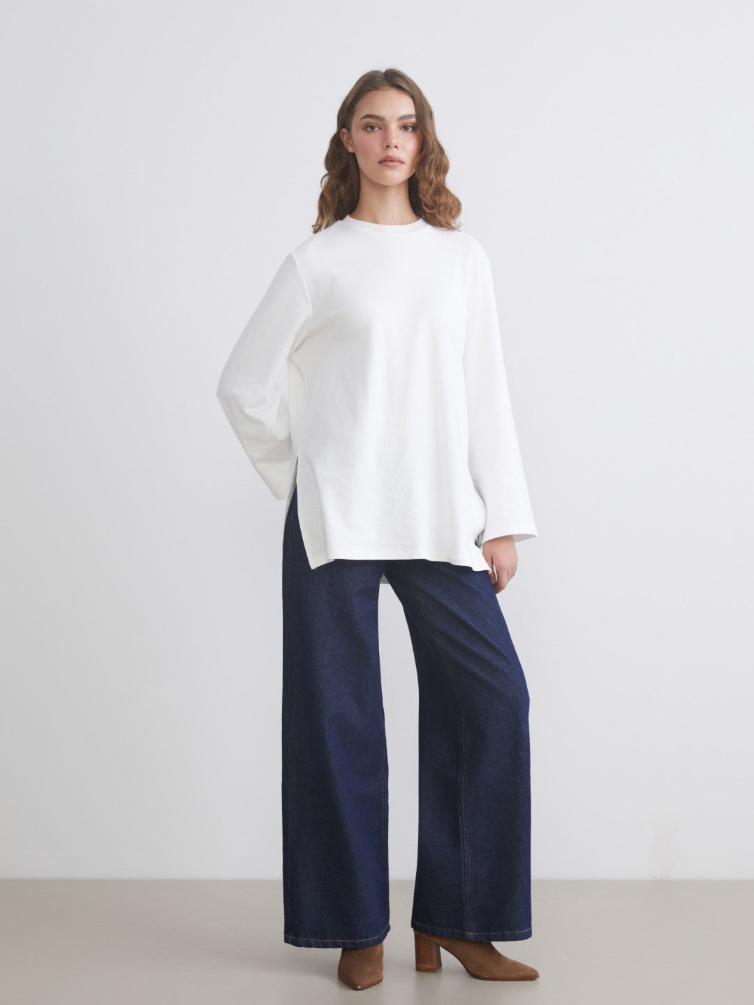 LCW Modest Crew Neck Oversize Women Tunic