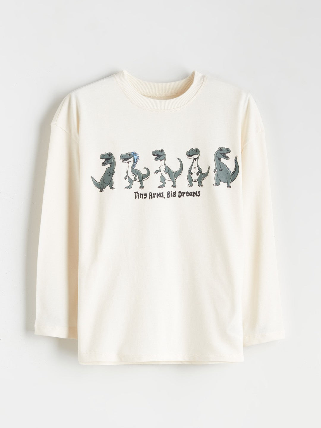 LCW Kids Crew Neck Dinosaur Printed Boys Sweatshirt