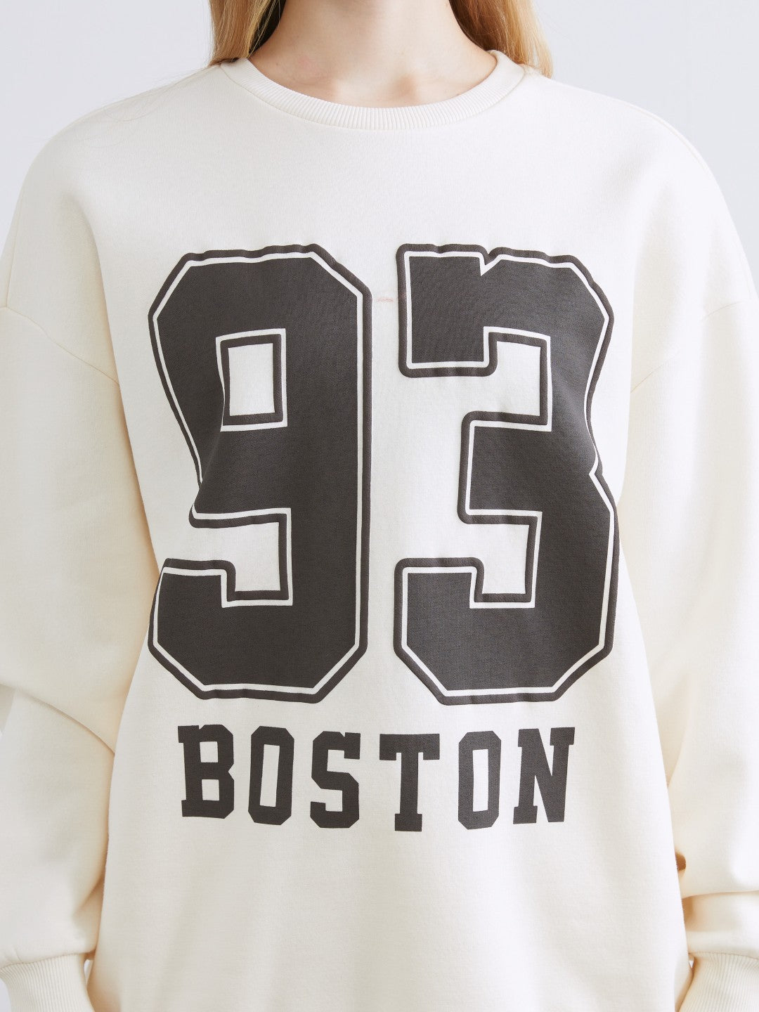Xside Boston Printed Oversize Women Thick Sweatshirt