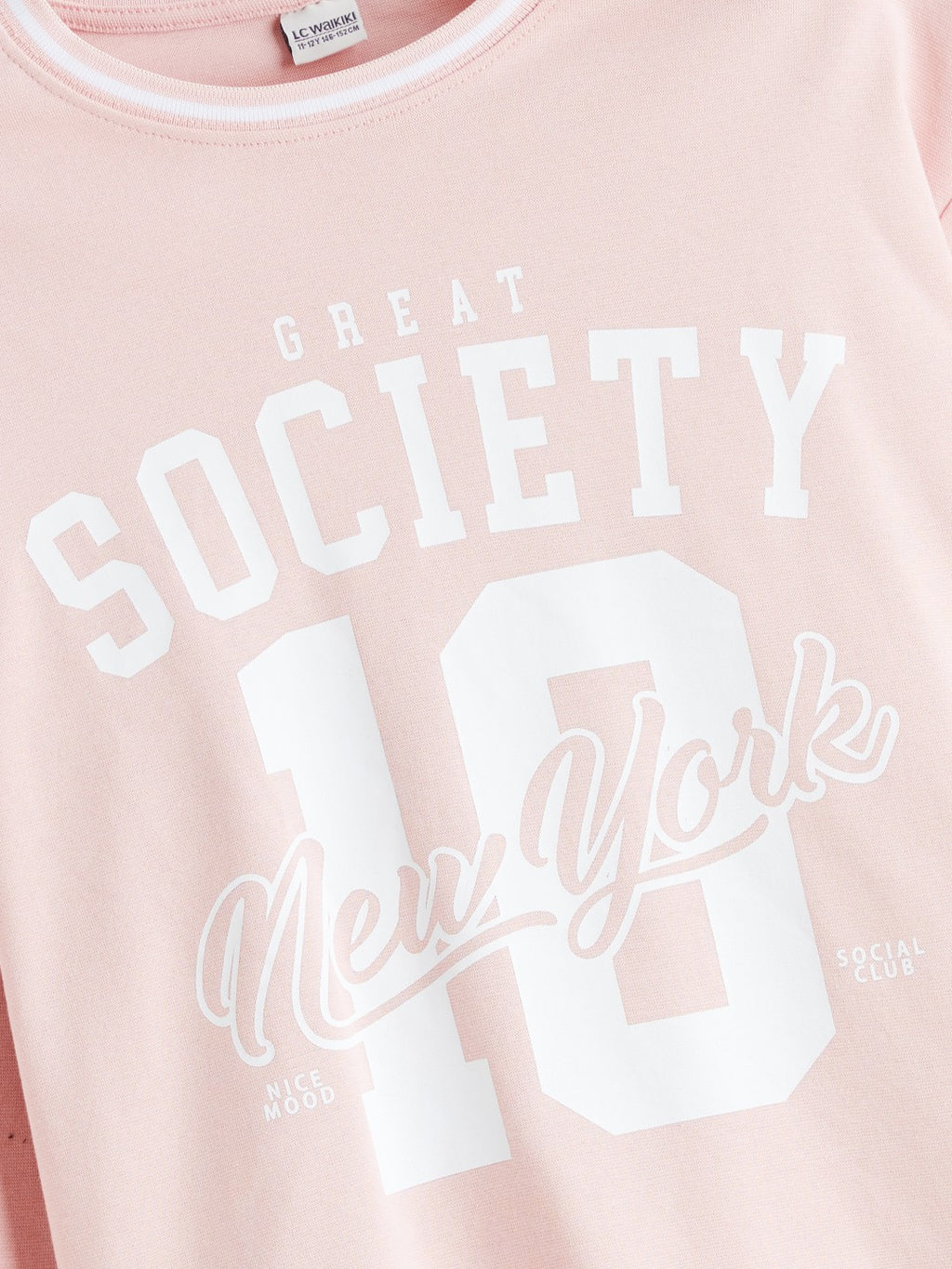 LCW Kids Crew Neck New York Printed Girls T-Shirt