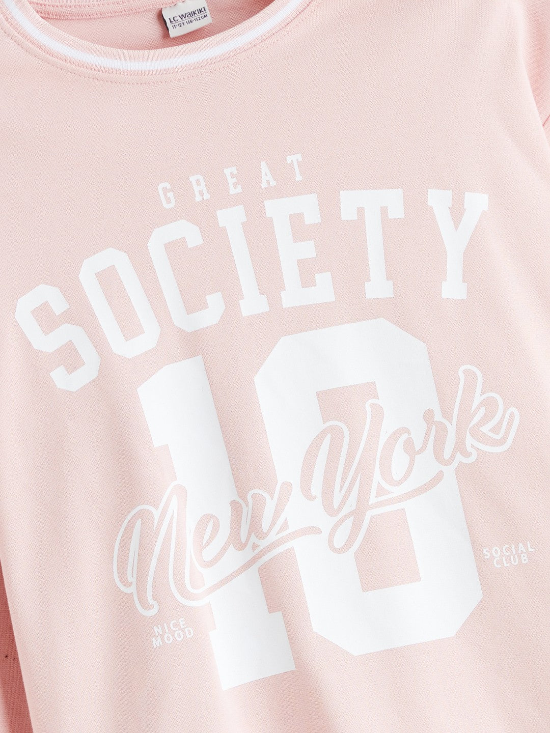 LCW Kids Crew Neck New York Printed Girls T-Shirt