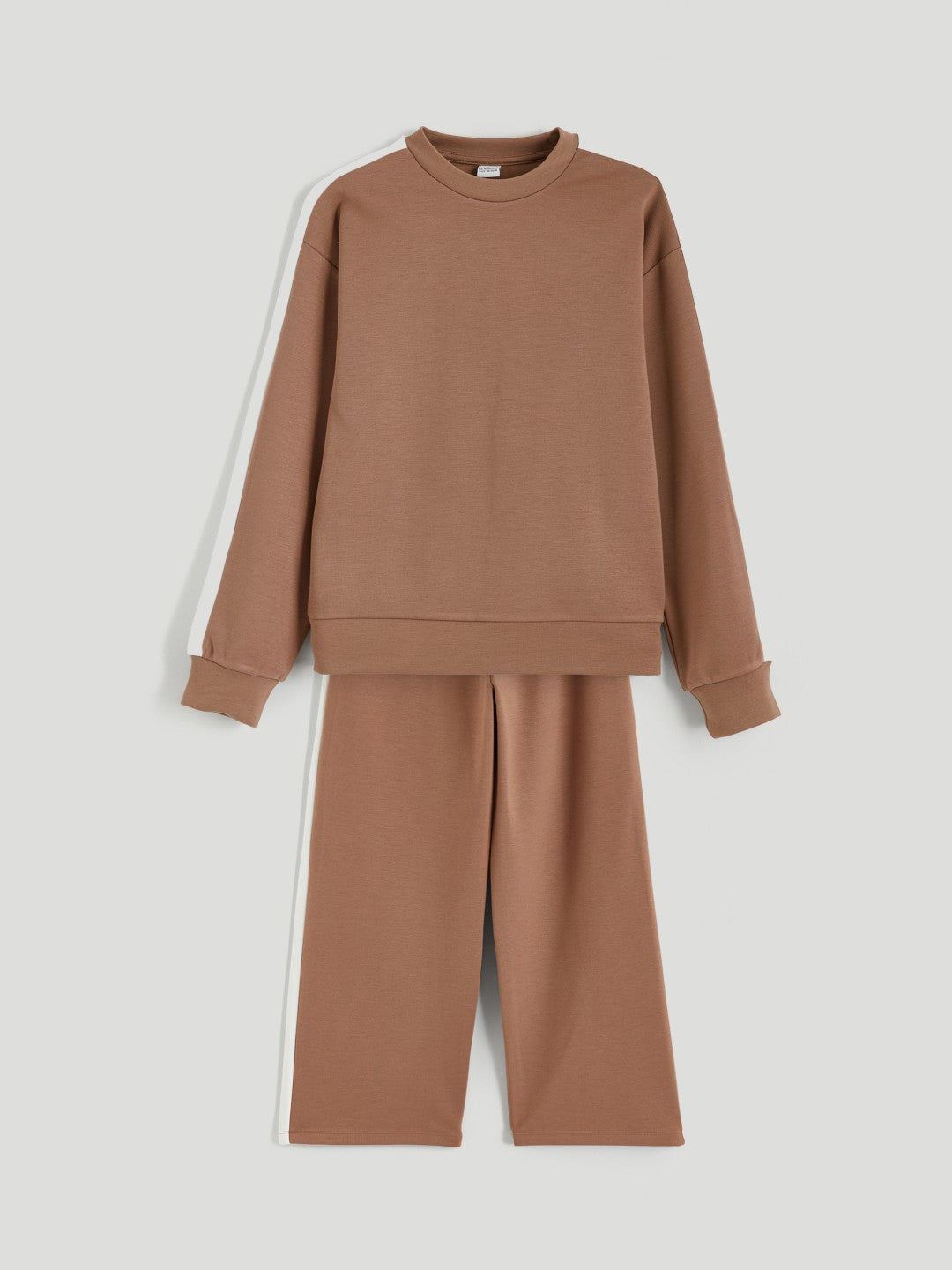 LCW Kids Crew Neck Girls Sweatshirt And Sweatpants