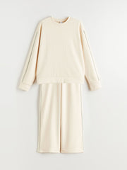 LCW Kids Crew Neck Girls Tracksuit Set